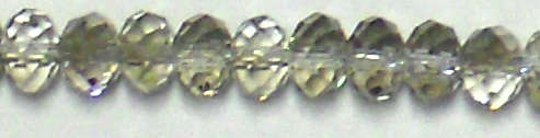 Light Grey Crystal Rondelle 6mm x 4mm (10pcs)