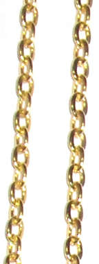 Goldtone flat link chain 2mm (60cm)
