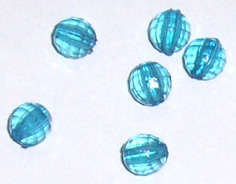 Blue Acrylic round 6mm beads (20pcs)