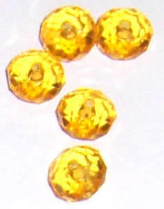 Orange Acrylic Rondelle 8mm x 6mm beads (100pcs)