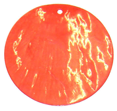 Dark Pink shell disc 35mm (5pcs)
