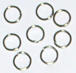 Bulk Nickel 10mm Jump rings 1.2mm thick (200pcs)