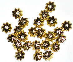 Gold Acrylic daisy spacers 6mm x 3mm (40pcs)