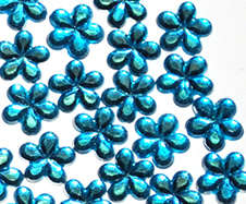 Clearance Sale*  Light blue Flower Rhinestones 10mm (50pcs)