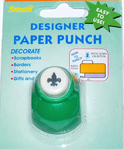 Small Paper punch - Fleur-de-lis  sold per unit