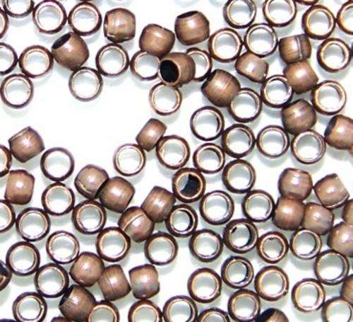 Copper round 2mm crimp beads (100pcs)