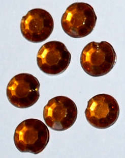 Brown round 6mm rhinestones  (50pcs)