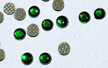Green round 1.8mm rhinestones  (100pcs)