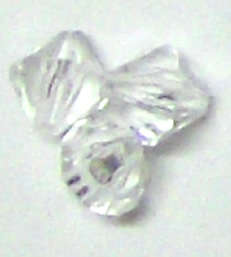Clear Acrylic bicone 6mm beads (200pcs)