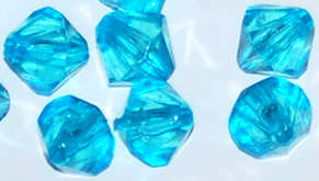 Bright blue Acrylic bicone 6mm beads (200pcs)