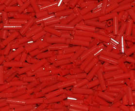 Plain Red long bugle beads (20g)  Buy 6 pkts & get 1 pkt free!!!