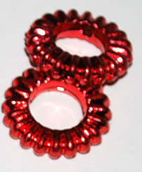 Red Acrylic donut 17x4mm spacer beads (10pcs)
