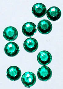 Green round 4mm rhinestones  (50pcs)