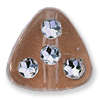 Sale! Brown Acrylic Sparkle triangle beads (10pcs)