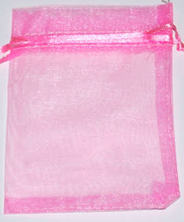 Clearance sale!!! Pink Organza bags 95mm x 120mm (10pcs)
