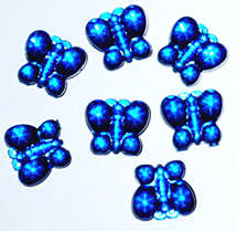 *Sale* Dark Blue butterfly Rhinestones 10mm (50pcs)