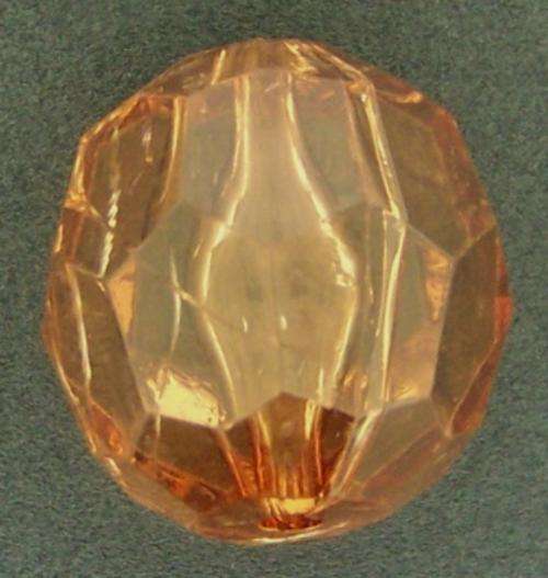Sale!!  Light brown Acrylic faceted round 12mm beads (10pcs)