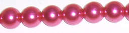 Sale!! Fuschia 8mm round glass pearls (30pcs)