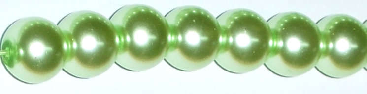 Sale!!  Light green 6mm round glass pearls (30pcs)