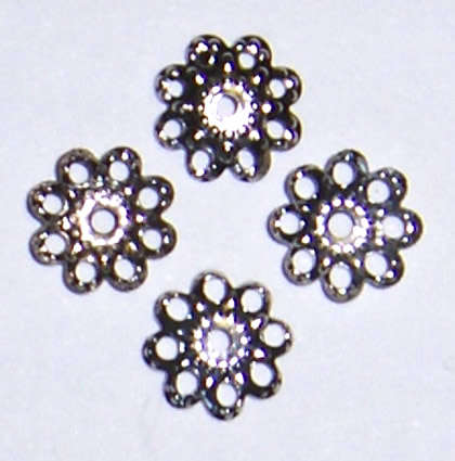 Less 10% !!! Nickel filigree bead cap 10mm x 10mm x 2mm (20pcs)