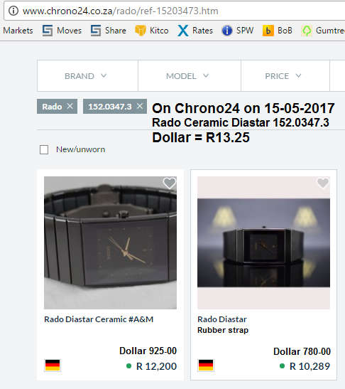 High Tech  Black Ceramic Rado Diastar with box, booklets, and guarantee card..