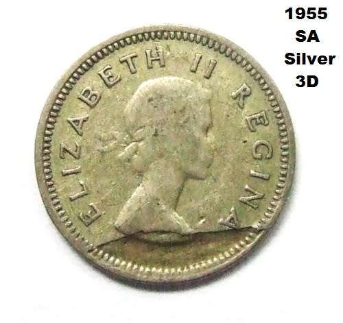 1955 SA 3d / Tickey. A truly rare and very noticeable error.