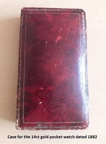 Antique 1882 pocket watch movement, face, inner back cover plate number 54875, and it's box.