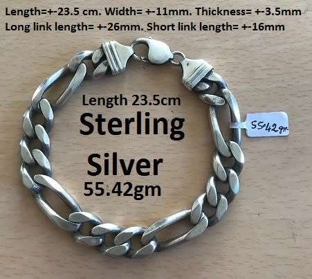 A very heavy bracelet. Marked 925 (sterling silver).