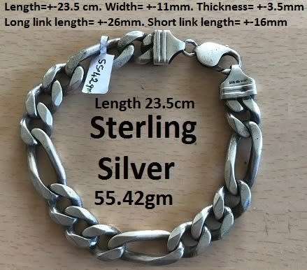 A very heavy bracelet. Marked 925 (sterling silver).