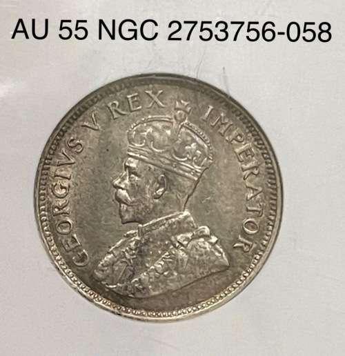 Rare 1927 SA shilling. Top condition AU 55 NGC 2753756-058