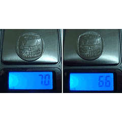 Rare lightweight 1994 Mandela Inauguration R5 coin. VERY rare to weigh only 6.6gm
