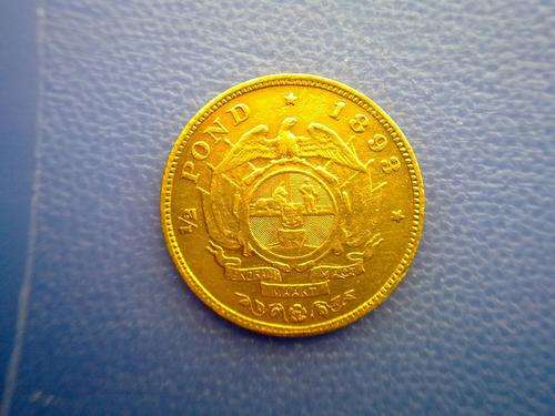 1893 ZAR gold half (1/2) Pond. Ex-mount. Extremely rare. CV= R45 000 in F to R500 000 in UNC.