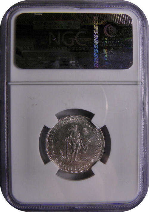 1927 SA Shilling NGC XF45. Very rare. EF  R45 000. UNC  R80 000. Low price!