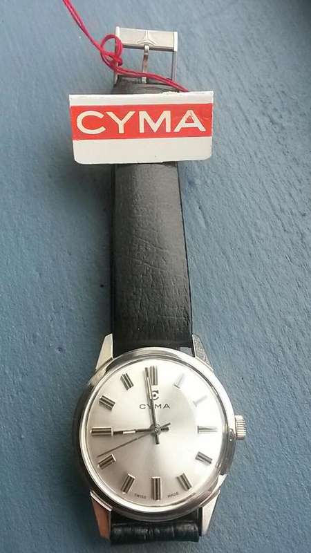Collectible Vintage unused- new old stock Swiss made Cyma. Still with shop tag