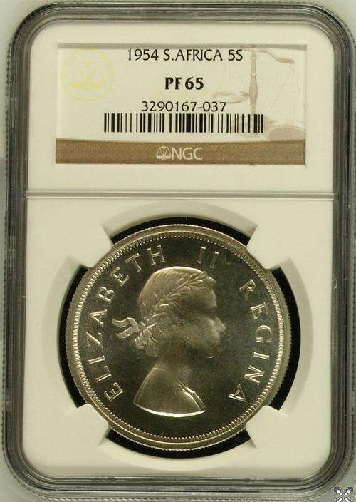 Rare 1954 Crown / Five Shilling in a top condition. PF 65 NGC