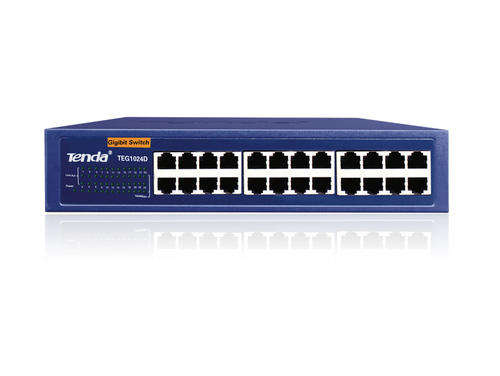 24-port 10/100/1000 Mbps Gigabit Ethernet Switch + Rackmount with brackets