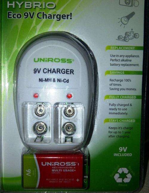 Uniross Hybrio Eco 9v battery charger