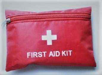 Motorbike under-seat compact First Aid Kit incl "space blanket"
