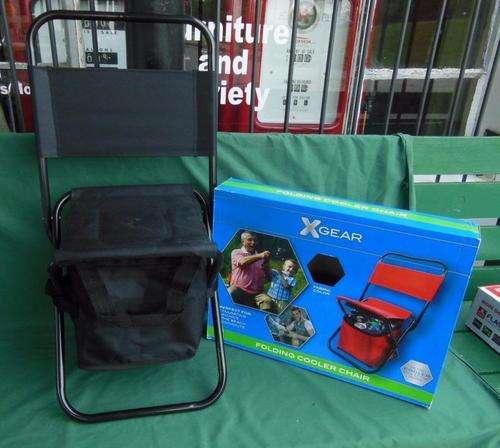 Camping/ Fishing/ Outdoor fold-up canvas chair & built in cooler bag