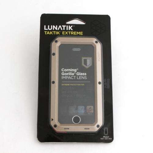 Only for Kieran iPhone 5 "Lunatik Taktik Extreme" GOLD case built in impact Corning tempered glass