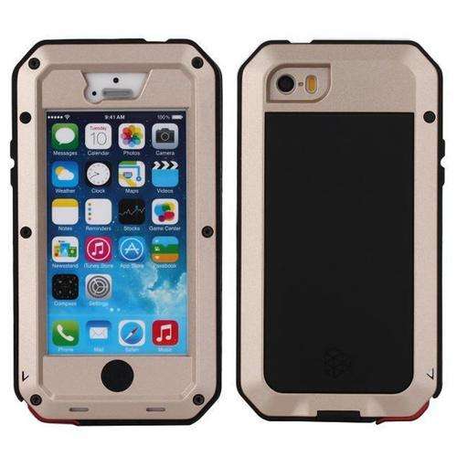 # "IC3" armour alum case in GOLD for  iPhone 5- shock/impact proof, dust/water resistant-brand ne