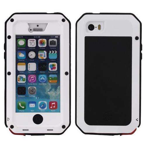 # "IC3" armour aluminium case in WHITE  iPhone 5- shock/impact proof, dust/water resistant-brand ne