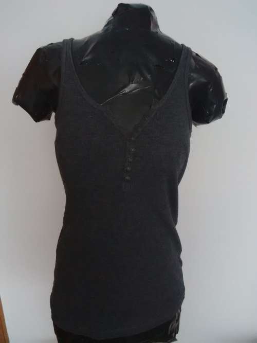 CHARCOAL STRAPPY TOP SIZE M/L