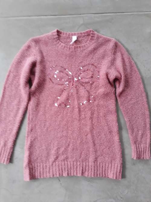GIRLS DUSTY PINK KNITWEAR 9-10 YEARS