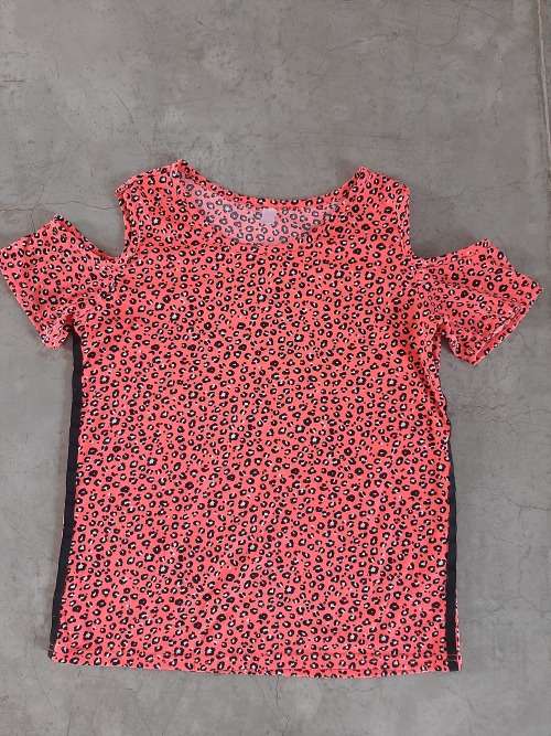 GIRLS COLD SHOULDER T-SHIRT 11-12 YEARS
