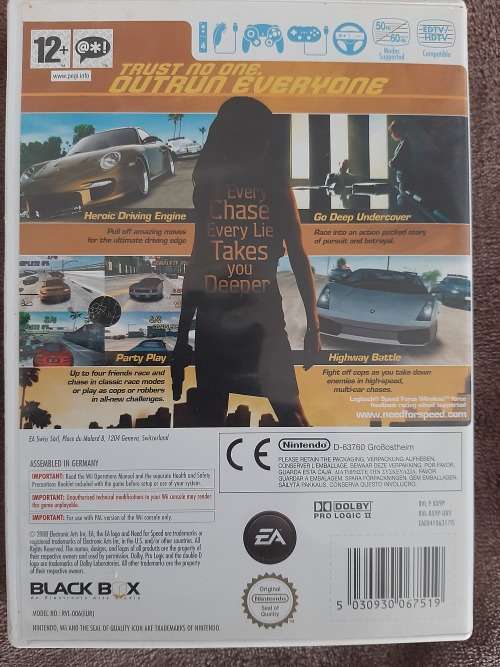 Wii GAME: NEED FOR SPEED UNDERCOVER