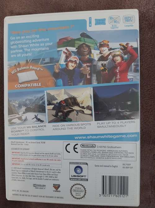 Wii GAME: SHAUN WHITE SNOWBOARDING