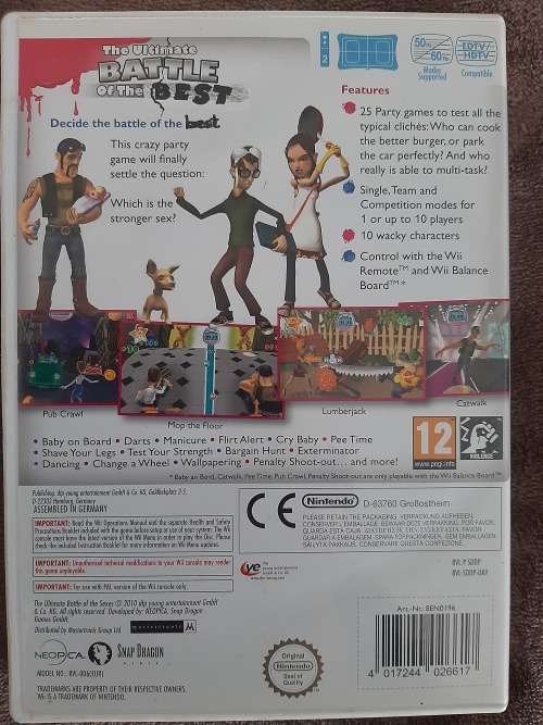 Wii GAME: THE ULTIMATE BATTLE OF THE SEXES (BEST)