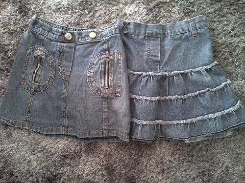 2 PACK DENIM SKIRTS  4-5 YEARS