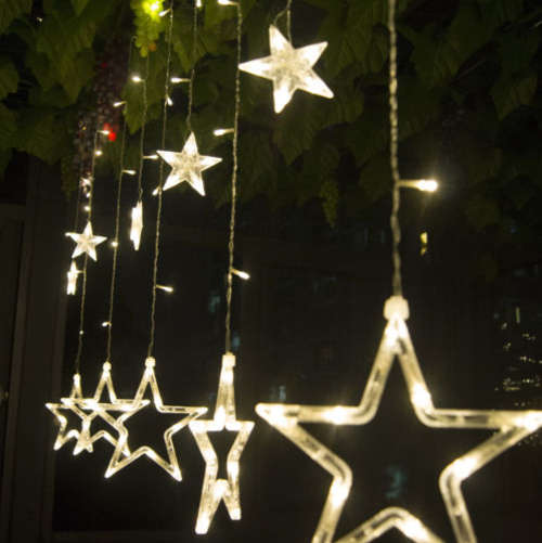 2M 168 LED Romantic Stars Curtain String Fairy Light for Party Wedding Xmas